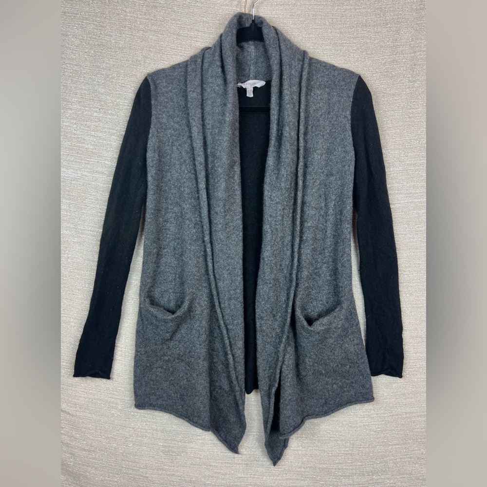 Athleta Size XXS 100% Cashmere Drape Front Cardigan Soft Light Weight Sweater